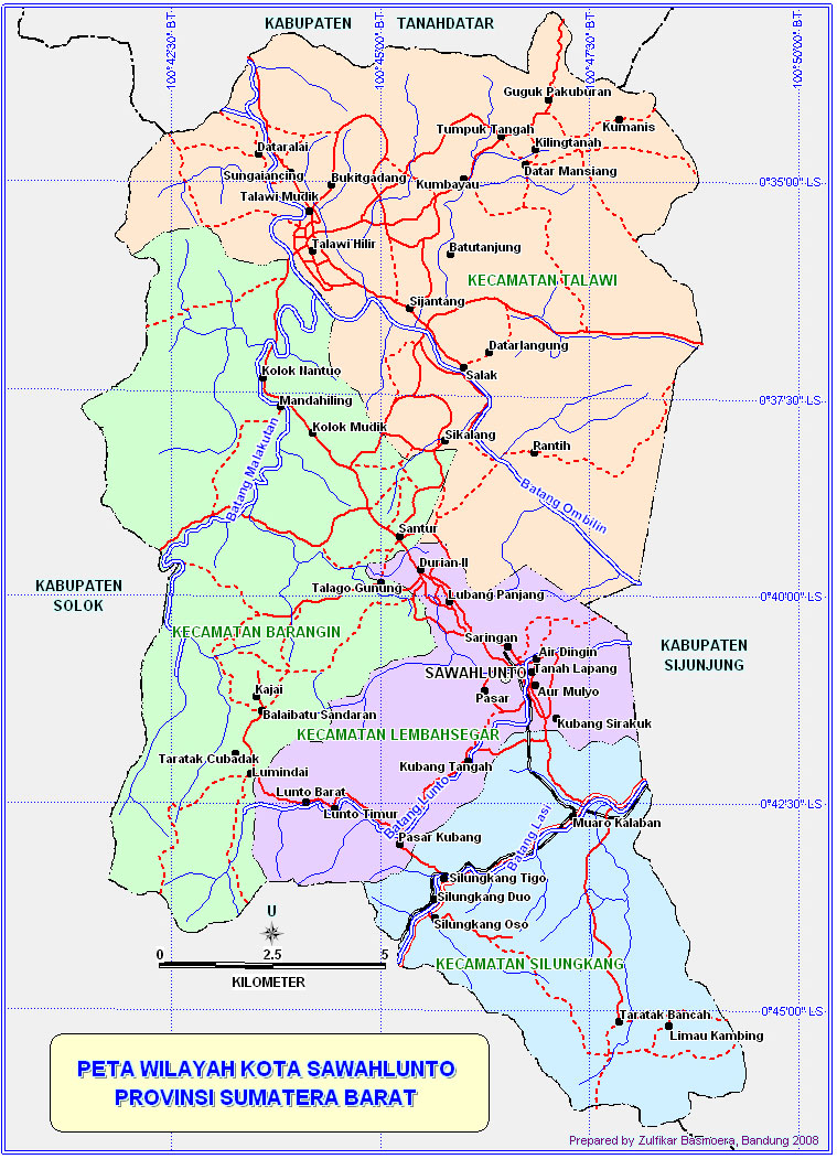 KotaKita.com: Peta Kota Sawahlunto